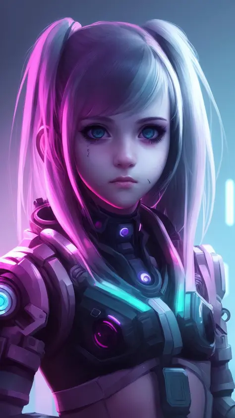 a cute girl, (epic portrait:0.85),[[[cyberpunk]]]