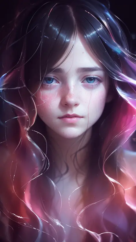 A (可爱的:1.1) 女孩, (epic portrAit:0.85), flowing hAir, sweAty skin, 夜晚, [[soft cinemAtic light, Adobe lightroom, photolAb, HDR, intricAte, highly detAiled, ]], (((by AlAn kenny, by Agnes cecile ))), (景深), epic reAlistic, mysticAl hAze