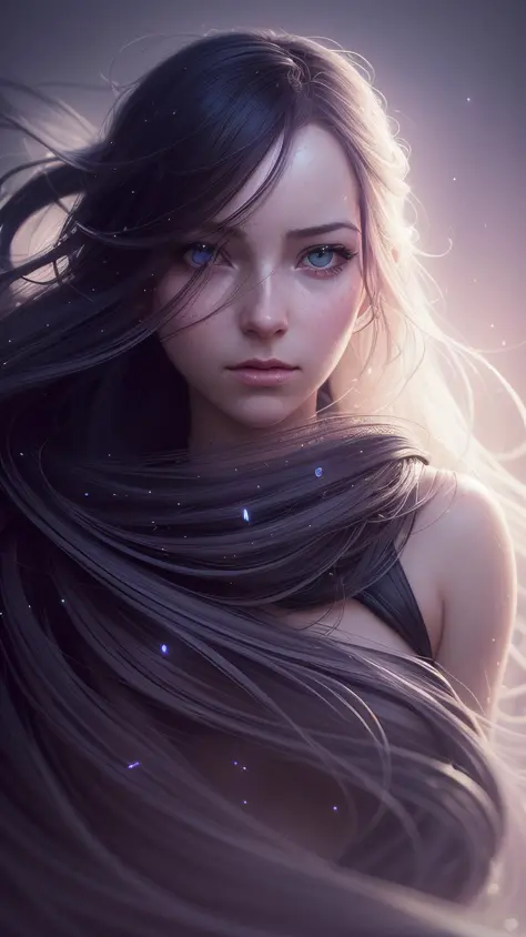 a (cute:1.1) girl, (epic portrait:0.85), flowing hair, sweaty skin, night, [[soft cinematic light, adobe lightroom, photolab, hdr, intricate, highly detailed, ]], ((((by alan schaller), by christopher balaskas, by anna dittmann ))), (depth of field), epic realistic, mystical haze