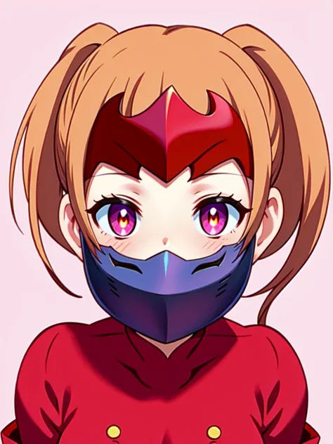 (masterpiece, best quality, detailed:1.5), 1girl with very long hair and twintails, (Hero Masks Style:1.4), scarlet theme, tsundere <lora:HeroMasks:0.8>