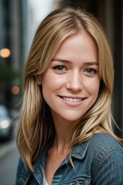 cinematic film still RAW photo of Kristin_Cavallari, smiling, casual clothes, natural blonde hair, tall, (looking at viewer:1.1), modern empty street background, 8K, 16k, uhd, dslr, best quality, high quality, realistic, photo-realistic, ultra-detailed,  PA7_Portrait-CU . shallow depth of field, vignette, highly detailed, high budget, bokeh, cinemascope, moody, epic, gorgeous, film grain, grainy