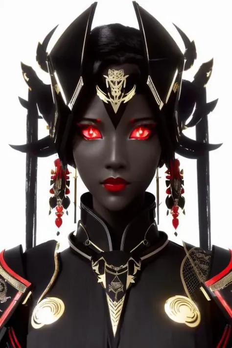 ((high quality)), ((masterpiece)), 8k, upper body, 1girl, face focus, black hard surface mecha, machina, sliver mech, red armor, black coated mech, golden earrings, Exoskeleton, black and golden mask, black machina mechanized girl, upper body, 1girl, face focus, black hard surface mecha, machina, sliver mech, red armor, black coated mech, golden earrings, Exoskeleton, black and golden mask, black machina mechanized girl