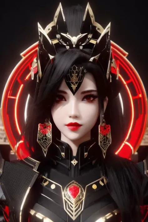 ((high quality)), ((masterpiece)), 8k, upper body, 1girl, face focus, black hard surface mecha, machina, sliver mech, red armor, black coated mech, golden earrings, Exoskeleton, black and golden mask, black machina mechanized girl, upper body, 1girl, face focus, black hard surface mecha, machina, sliver mech, red armor, black coated mech, golden earrings, Exoskeleton, black and golden mask, black machina mechanized girl