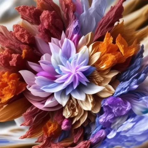 a multi elemental flower, elemental flowers