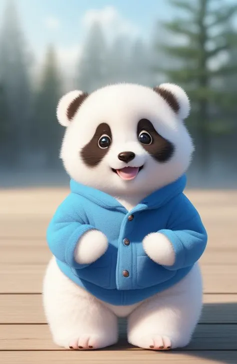 (masterpiece), (best quality), (ultra-detailed), (full body:1.2), Super cute, Baby, Pixar, Baby panda in pajamas, Big bright eyes, Fluffy, Smile, Delicate and fine, Fairy tales, Incredibly high detailed, Pixar style, Bright color palette, Natural light, Simple background with pure color, Octane render, Trending on Artstation, Gorgeous, Ultra wide angle, 8k, HD, Realistic