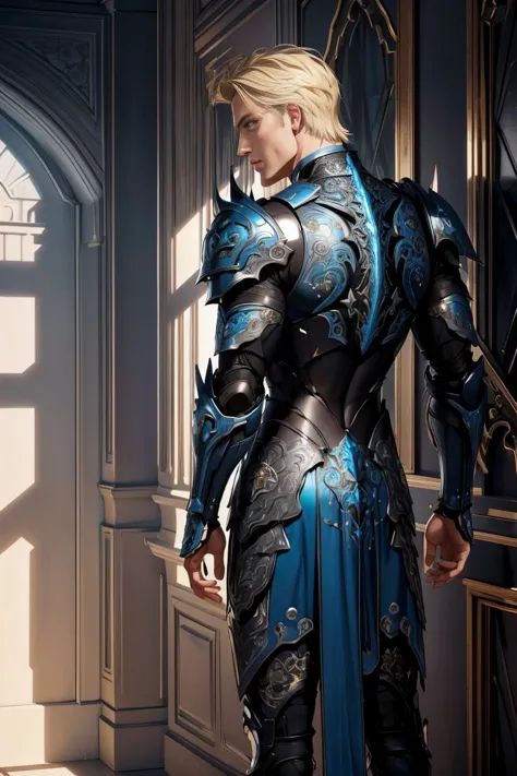 <lora:hades_armor_v2:0.7> Dorian Gray hades_armor
masterpiece, best quality, intricate details, highly detailed raw photography, photorealism, photorealistic, Real-Time Ray Tracing lighting, volumetric lighting, volumetric shadows, 8k-perfect-octane
blond man, full body view, Hands on the back of the neck, indicating frustration or stress
lunar base photorealistic clear ultra-detailed and defined background  of