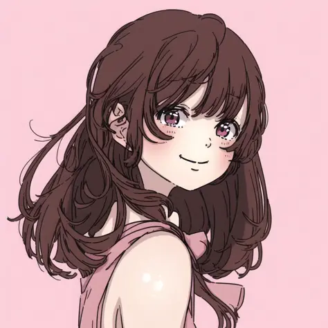 <lora:fuuka_kobayashi:1.0>, (fuuka_kobayashi:1.0), drawing, alternate hair color, blush, dress, long hair, pink eyes, pink hair,...