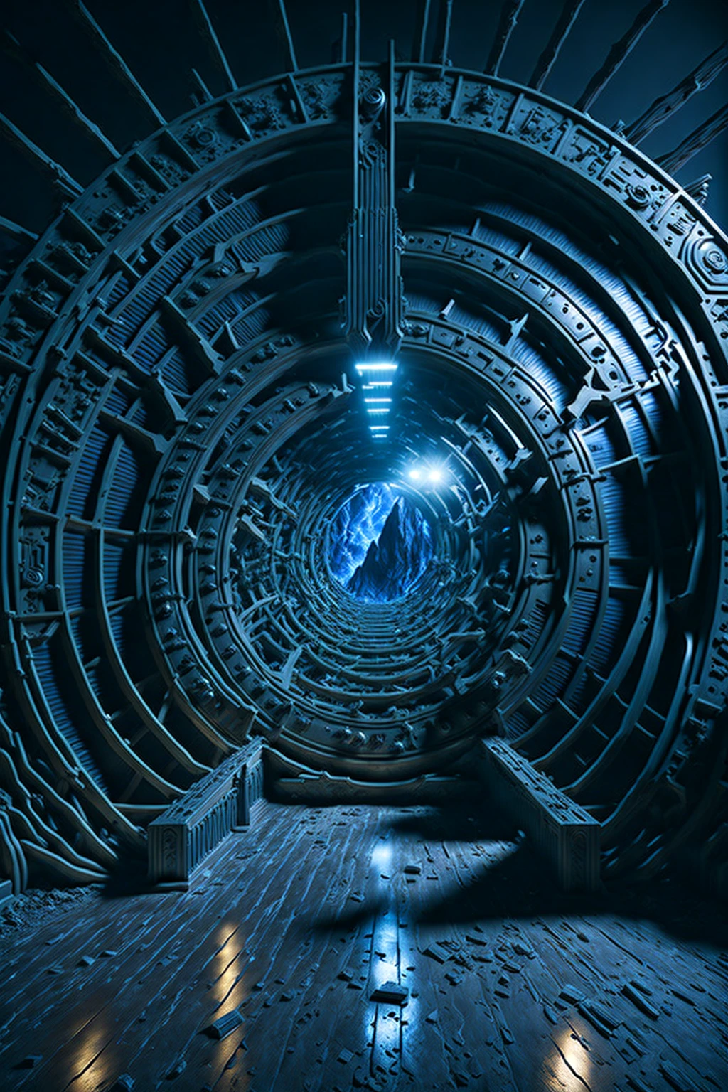HDR, de la máxima calidad, Iluminación cinemática y partículas, ciencia ficción, Stargate SG-1, Sala de la puerta de mando de Stargate [Esto no es parte del mensaje: cada imagen usa una corrección de alta resolución con escalado 2x y 4x_RealisticRescaler_100000_G scaler]