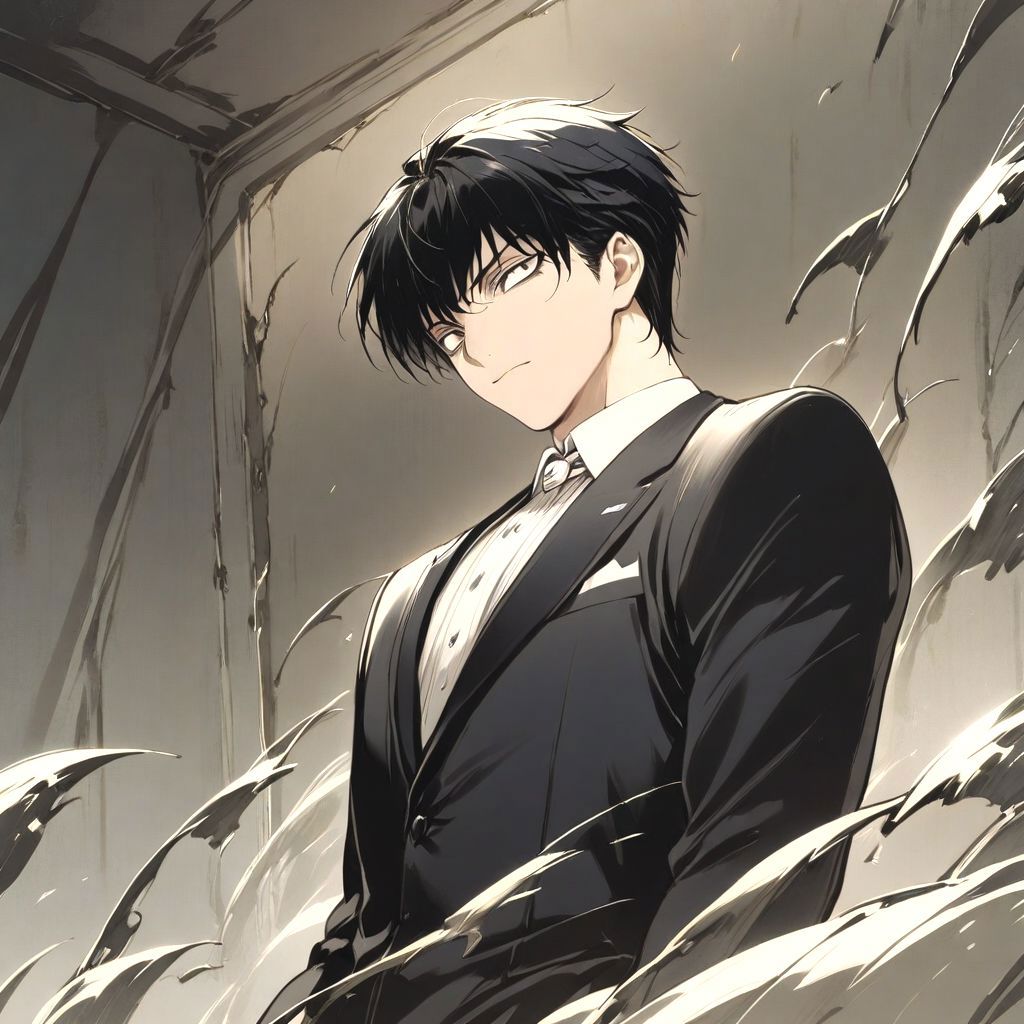 Anime image of a man in a suit standing in a room - SeaArt AI