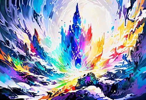 (((masterpiece))), ((ultra-detailed)), Abstract style cute, smoke, in the sky, colorful and vibrant, mystical colors, contempora...