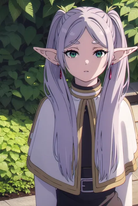 frieren, <lora:frieren-lora-nochekaiser:1>,
frieren, long hair, twintails, (green eyes:1.5), grey hair, pointy ears, elf,
break ...