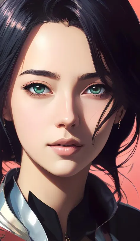 an anime goddess of shadows | | very very anime!!!, fine - face, audrey plaza, realistic shaded perfect face, fine details. anim...