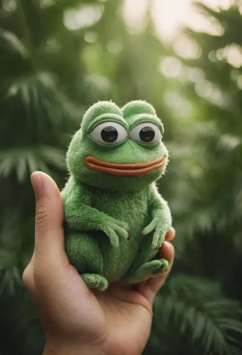 Erwecke den Zauber eines mystischen Reiches zum Leben mit einem Bild, das die Essenz eines flauschigen kleinen Pepes einfängt_Froschwesen, das zart auf der Handfläche einer ausgestreckten Hand sitzt. Lass die langschwänzige Kreatur einen überirdischen Charme ausstrahlen, sein Fell eine Mischung ätherischer Farbtöne. Die Umgebung sollte ein Gefühl von Magie hervorrufen, mit einem subtilen Glühen oder Umgebungslicht, das die einzigartige Verbindung zwischen dem fantastischen Wesen und seinem menschlichen Begleiter beleuchtet.
Sehr detailiert, hd, RAW-Fotograph, Meisterwerk, Top Qualität, beste Qualität, offizielle Kunst,höchste Detailliertheit, stimmungsvolle Beleuchtung, Filmkomposition, komplexe multiple Themen, 4k HDR, beschwingt, sehr detailliert, Leica Q2 mit Summilux 35mm f/1.2 ASPH, ultrahohe Auflösung, Hintergrund, 8K, Detaillierte Textur, hyperdetailliert, Detaillierte Augen, detaillierter Hintergrund, dramatischer Blickwinkel, epische Komposition, gute Qualität , (8k, RAW-Foto, höchste Qualität), hyperrealistisch,