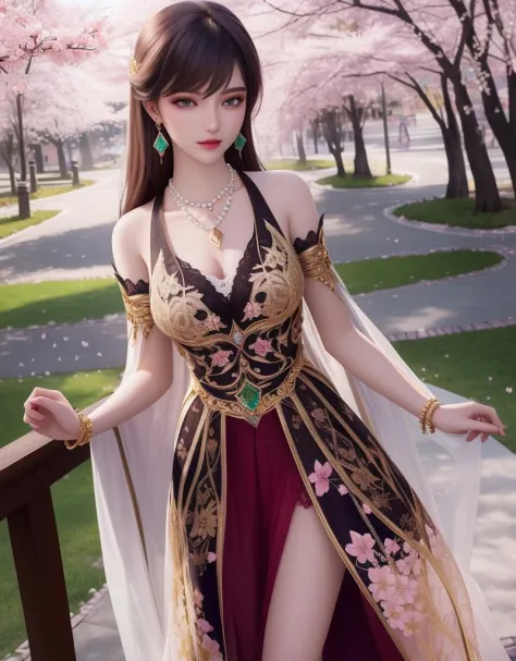 (,1girl, pov,best quality, ) , ((, jewelry, earrings, necklace, looking at viewer,  facing viewer, outdoors,  cherry blossoms,   ))      <lora:DA_ShengCaiEr:0.6>
ultra realistic 8k cg, flawless, clean, masterpiece, professional artwork, famous artwork, cinematic lighting, cinematic bloom, perfect face, beautiful face, fantasy, dreamlike, unreal, science fiction, lace, lace trim, lace-trimmed legwear, luxury, jewelry, diamond, gold, pearl, gem, sapphire, ruby, emerald, intricate detail, delicate pattern, charming, alluring, seductive, erotic, enchanting, hair ornament, necklace, earrings, bracelet, armlet,halo,autumn leaves,