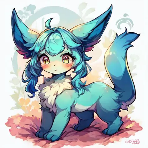 cute carbuncle, furry, female, body fur