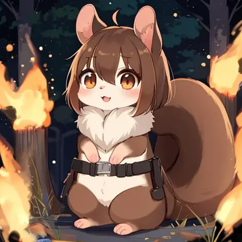 cute feral squirrel, furry, female, konzaburou, ukan_muri,
body fur, orangish brown fur,
rodent, sciurid