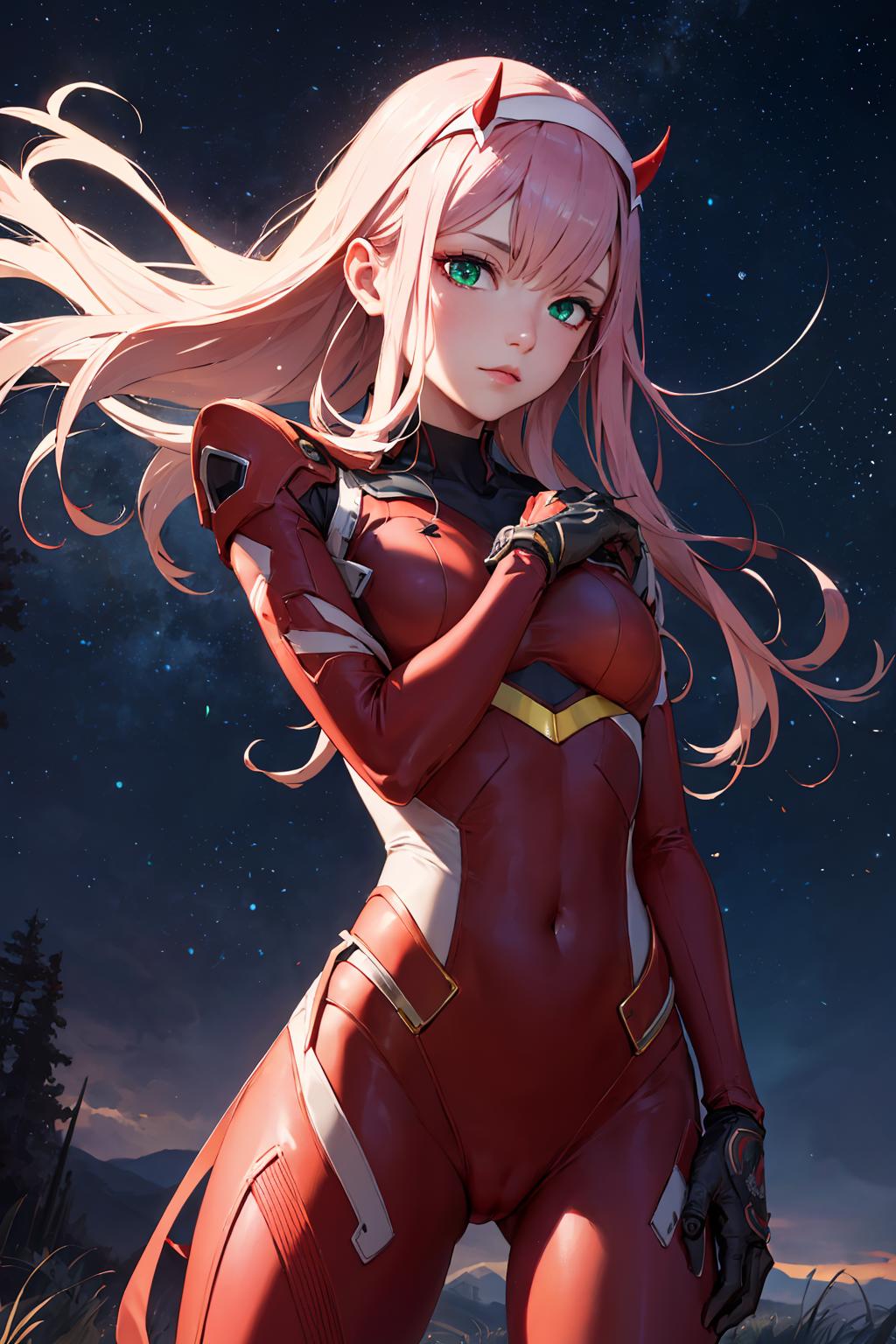 Zero Two Darling in the Franxx, 1 Girl, Underboob, Bare Breasts - SeaArt AI