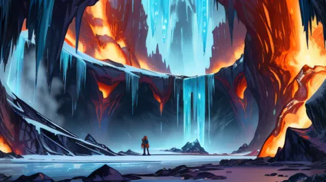 ( <lora:ExoMagmaTech:0.6> lava-made scifi translucent exomagmatech-theme:1.1)-scifi-Comic-Illustration-by-Paul-Lehr BREAK wide-angle-wide-shot-of-Frozen-Planet-Ice-Caverns-Planet-of-vast-ice-caverns-frozen-waterfalls-and-frosty-chambers. BREAK <lora:detail_slider_v4:1> (sharp:1.2)-(detailed:1.2)-( HD :1.2)-( HDR :1.2)-(8K:1.2)-(best-quality:1.2)-(best-resolution:1.2)-maximalist-(masterpiece:1.2)-rough-lines-by-pencil-and-ink-crosshatching