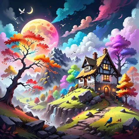 {"inmediato": "\"Paisaje de montaña con aura brumosa, Paisaje inglés tradicional, terreno rocoso, Habitación humana, Árbol vibrante con hojas multicolores, Pájaros volando en el cielo, Sol o luna brillante como un resplandor, Gotas de pintura en la parte inferior para un efecto de ensueño\", vista: Inspiraciones artísticas frontales: Traditional Paisaje inglés Paintings, Artistas en la estación de arte, regatear, Estilos de arte: Paisaje inglés, Estilo de renderizado de pintura tradicional: Pintura de aceite, resolución: 8K, detalle: Highly detalleed, Encendiendo: luz natural, resplandor del sol, Tipo de color: colores vívidos, Fantasy colores vívidos", "negativo_inmediato": "", "Semilla": 3136062166, "Usar_stable_difusión_model": "azul oscuroafroditaNSFWHentai_v20", "PINZA_saltarse": true, "Usar_ControlNet_model": NULO, "Usar_Vae_model": "", "Dechado_nombre": "euler", "Ancho": 1024, "Altura": 1024, "en uno_inferencia_pasos": 140, "guía_scale": 14.0, "Usar_lora_model": "TizaPolvoEstiloSDXL", "lora_alfa": 0.65, "Usar_Incrustaciones_model": NULO, "embaldosado": NULO, "Usar_rostro_corrección": NULO, "Usar_exclusivo": NULO}