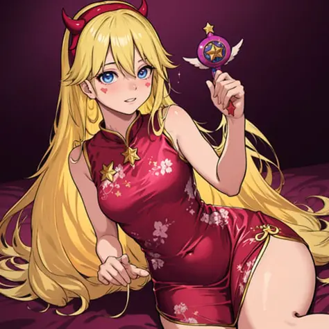 masterpiece, best quality,1girl,star butterfly,chinese dress,<lora:lr-star butterfly:0.7>