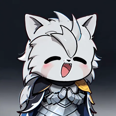 <lora:lovelysmile1.0:0.8>,
open mouth,smile,blush,^ ^,own hands together,simple background,
furry male,1boy,furry,armor,fur cloak,wolf boy,fangs,cape,animal ears,wolf,grey fur,scar on face,
(masterpiece:1,2),best quality,masterpiece,highres,original,extremely detailed wallpaper,absurdres,deta,
perfect lighting,(extremely detailed CG:1.2),<lora:neg4all_bdsqlsz_V3.5:1>,detailed face,beautiful face,(detailed eyes, deep eyes),, masterpiece,best quality,ultimate details,highres,8k,wallpaper,extremely clear,