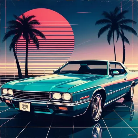 vaporwave style, car , sunset, palm tree, cityscape
<lora:vaporwave:0.6>