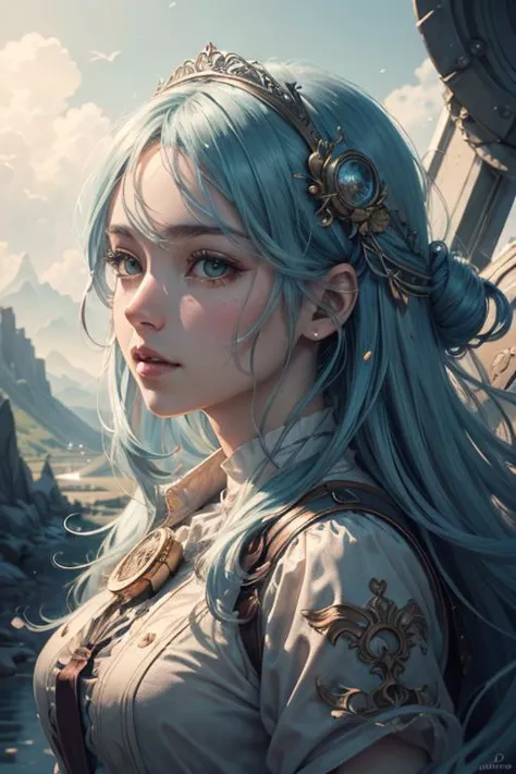 fcPortrait, A highly detailed anime illustration, landscape, vintage, dreamy, drawing, trending on artstation, UHD, (((by Quentin de Warren))):1.8, atmosphere, luminosity