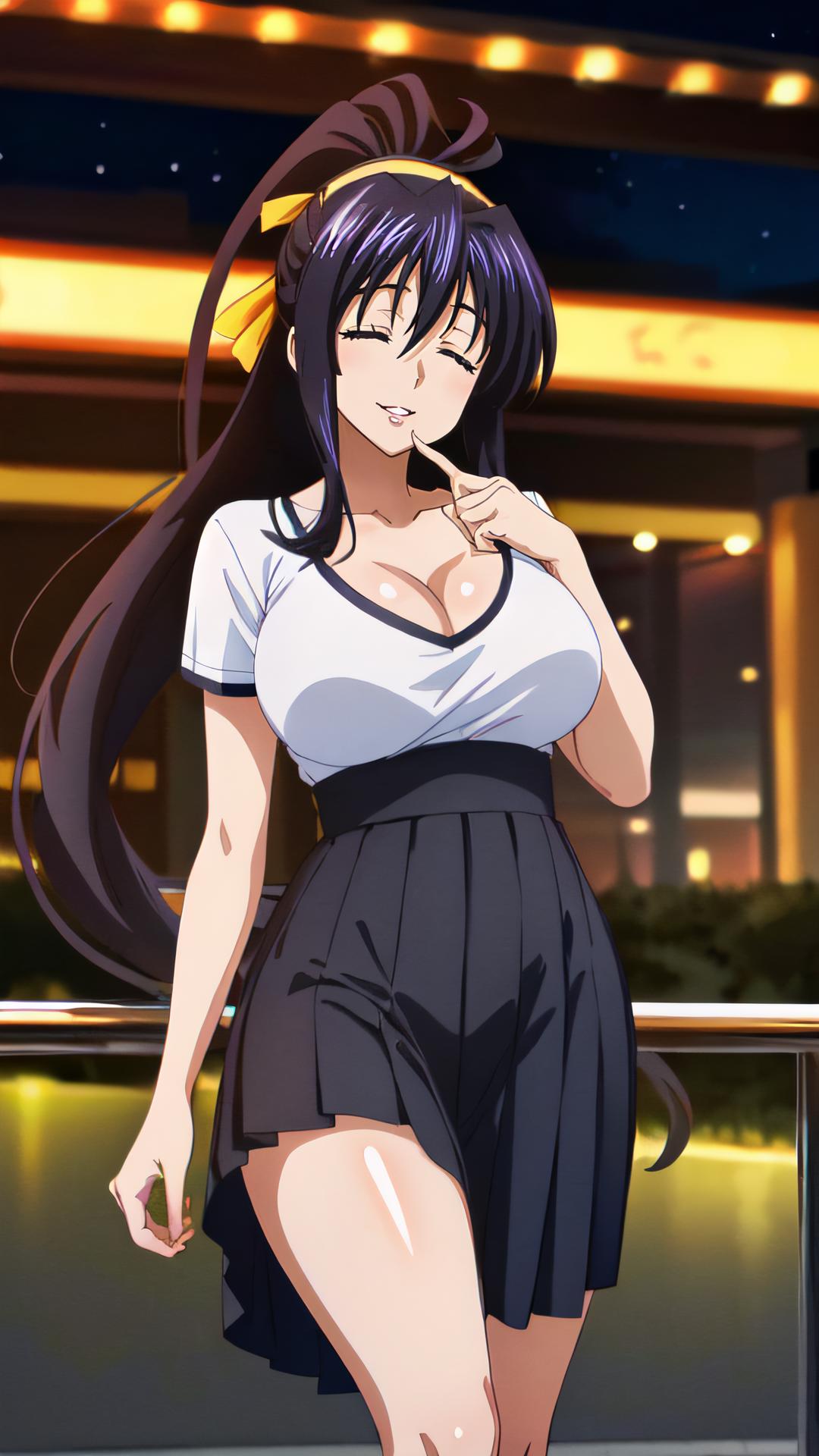 Best Quality:1.3), (4K quality), Akeno himejima por high school dxd -  SeaArt AI