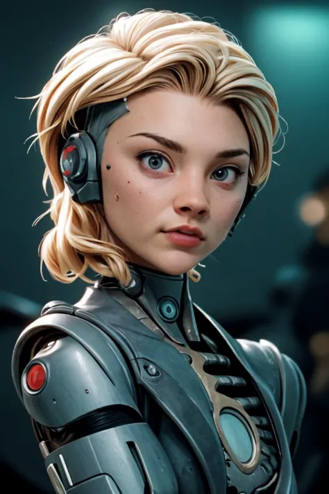 1girl, solo, portrait, ((cyborg mechanical body)), (biomechanical cyberpunk world), looking at viewer, [blurry background], soft lighting, masterpiece, best quality, ultra-detailed, ultra high res, (photorealistic:1.4), raw photo, (realistic:0.2), 8k HDR, f1.4, 40mm, photorealistic, raw, 8k, textured skin, skin pores, intricate details
<lora:skin_texture_v2:0.5> <lora:epiCRealismHelper:0.8> <lora:PAseer-SD15-LCM Quick:1> <lora:nd82_20s_lora_v01:1> nd82, blonde hair