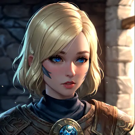 official, 1girl, blonde hair, blue eyes, (Skyrim\(style\):1.2), (masterpiece:1.2), (best quality:1.2), Amazing, highly detailed,...