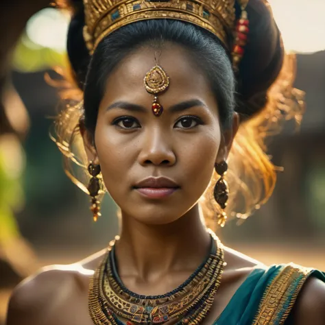 A stunning intricate full color portrait of (cambodian woman:1), epic character composition,look at camera, sharp focus, natural...