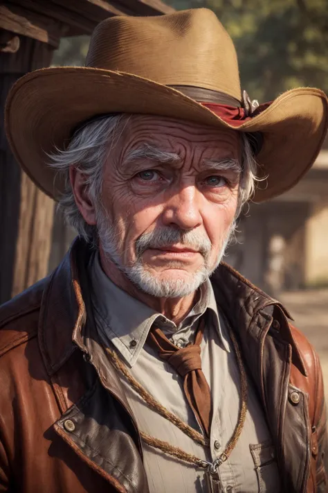 a close up of a man wearing a hat and a jacket