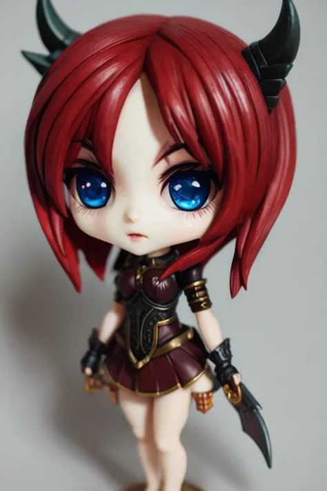 tiny, chibi, sculpture, demon girl, devil, evil, realistic, fantastic, highly intricated details, 1girl,