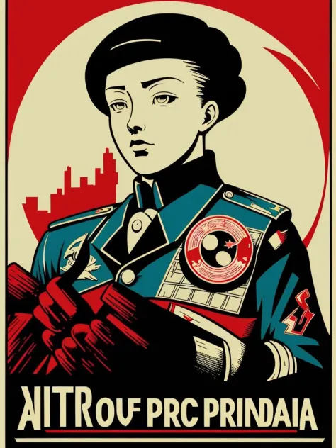 A highly detailed propaganda poster, watch anime, pop art, typography, vintage paper, the rule of thirds, trending on artstation, UHD