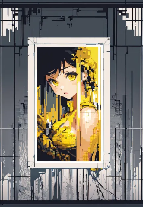 <lora:pixel art:0.8>,pixel art, 1girl:1,yellow,look at viewer