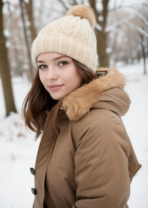 a women in a winter coats
