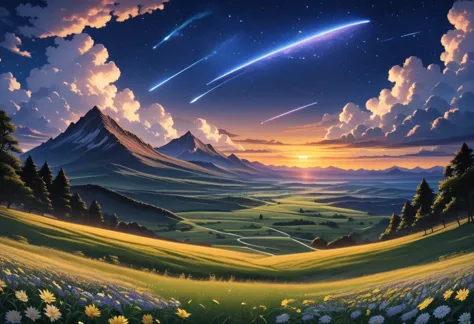 score_9, score_8_up, score_7_up, source_anime, rating_safe, scenery, outdoors, sky, cloud, (no humans), star \(sky\), mountain, ...