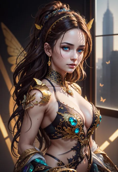 highres, shadows, absurdres, best_quality, ultra_detailed, 8k, extremely_clear, photograph, beautiful, sharp focus, hdr,
8k portrait of beautiful cyborg with brown hair, intricate, elegant, highly detailed, majestic, digital photography, art by artgerm and...