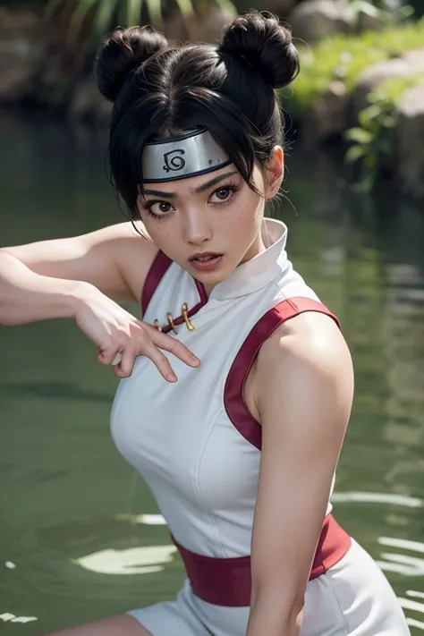 8k, real picture, intricate details, ultra-detailed,(photorealistic), pale skin, asian girl, look at viewer,
<lora:naruto_tenten...