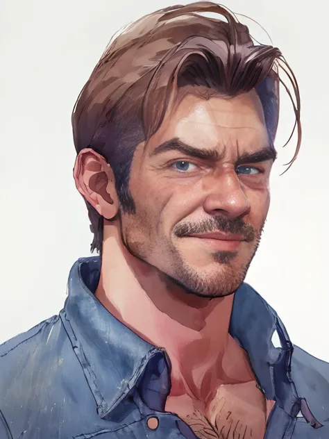 (one male), (cowboy-shot), (looking at viewer).
Very detailed manly face, heroic, detailed realistic open deep blue eyes, (muscu...