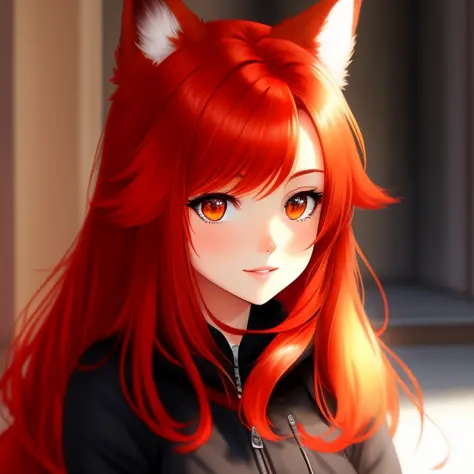 a redhead fox-girl