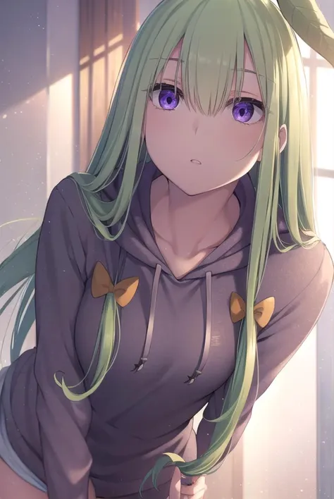 mandragora, <lyco:mandragora-lyco-nochekaiser:1>,
mandragora, long hair, bangs, ahoge, green hair, (purple eyes:1.1), bow, hair ...