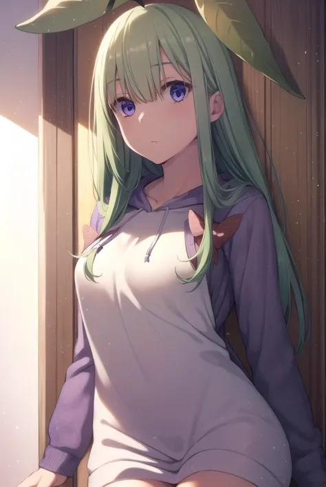 mandragora, <lyco:mandragora-lyco-nochekaiser:1>,
mandragora, long hair, bangs, ahoge, green hair, (purple eyes:1.1), bow, hair bow,
BREAK shorts, hood, apron, hoodie,
BREAK indoors,
BREAK looking at viewer, (cowboy shot:1.5),
BREAK <lyco:GoodHands-beta2:1>, (masterpiece:1.2), best quality, high resolution, unity 8k wallpaper, (illustration:0.8), (beautiful detailed eyes:1.6), extremely detailed face, perfect lighting, extremely detailed CG, (perfect hands, perfect anatomy),