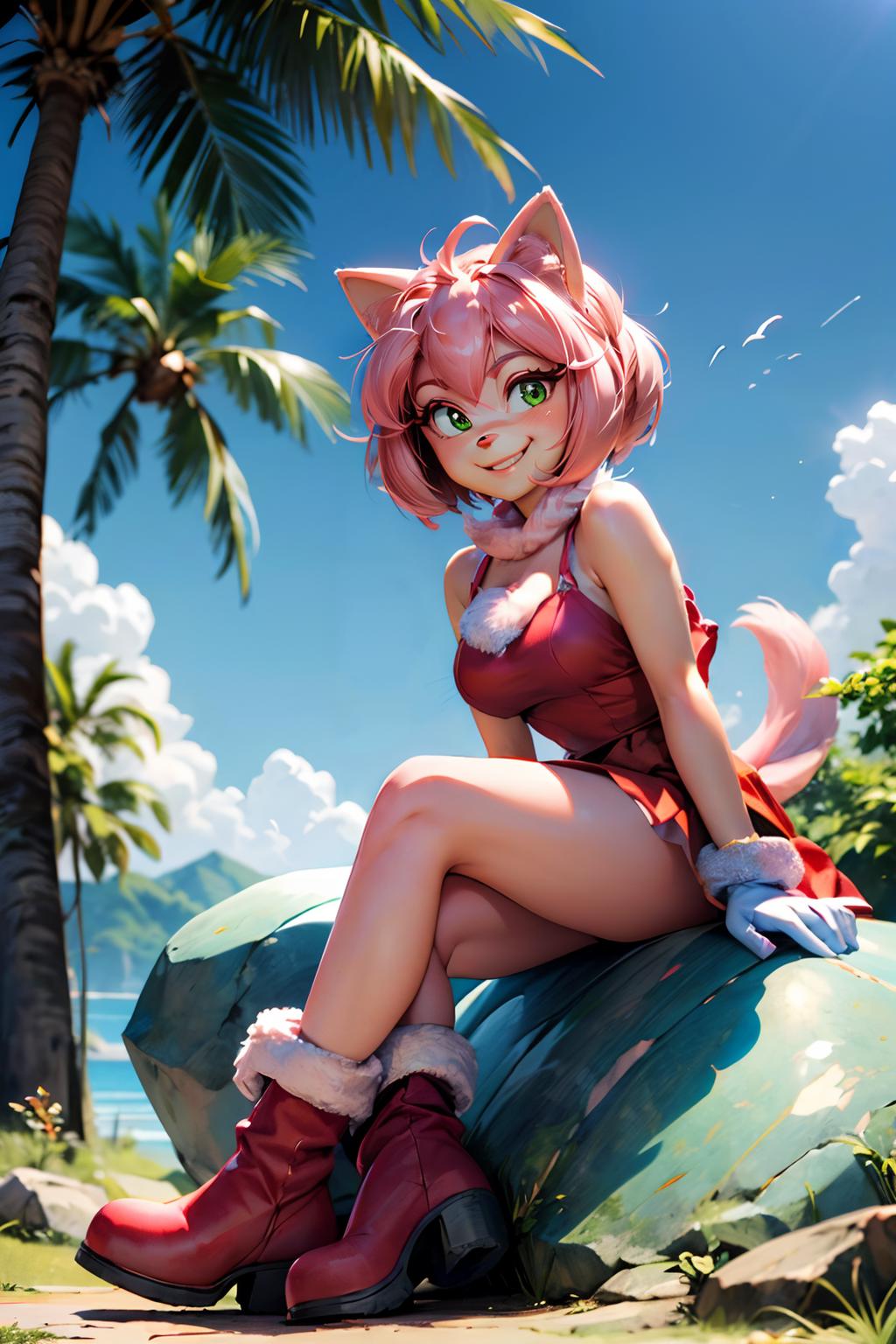 Amy rose character from sonic, nude full body sexy, (NSFW) - SeaArt AI