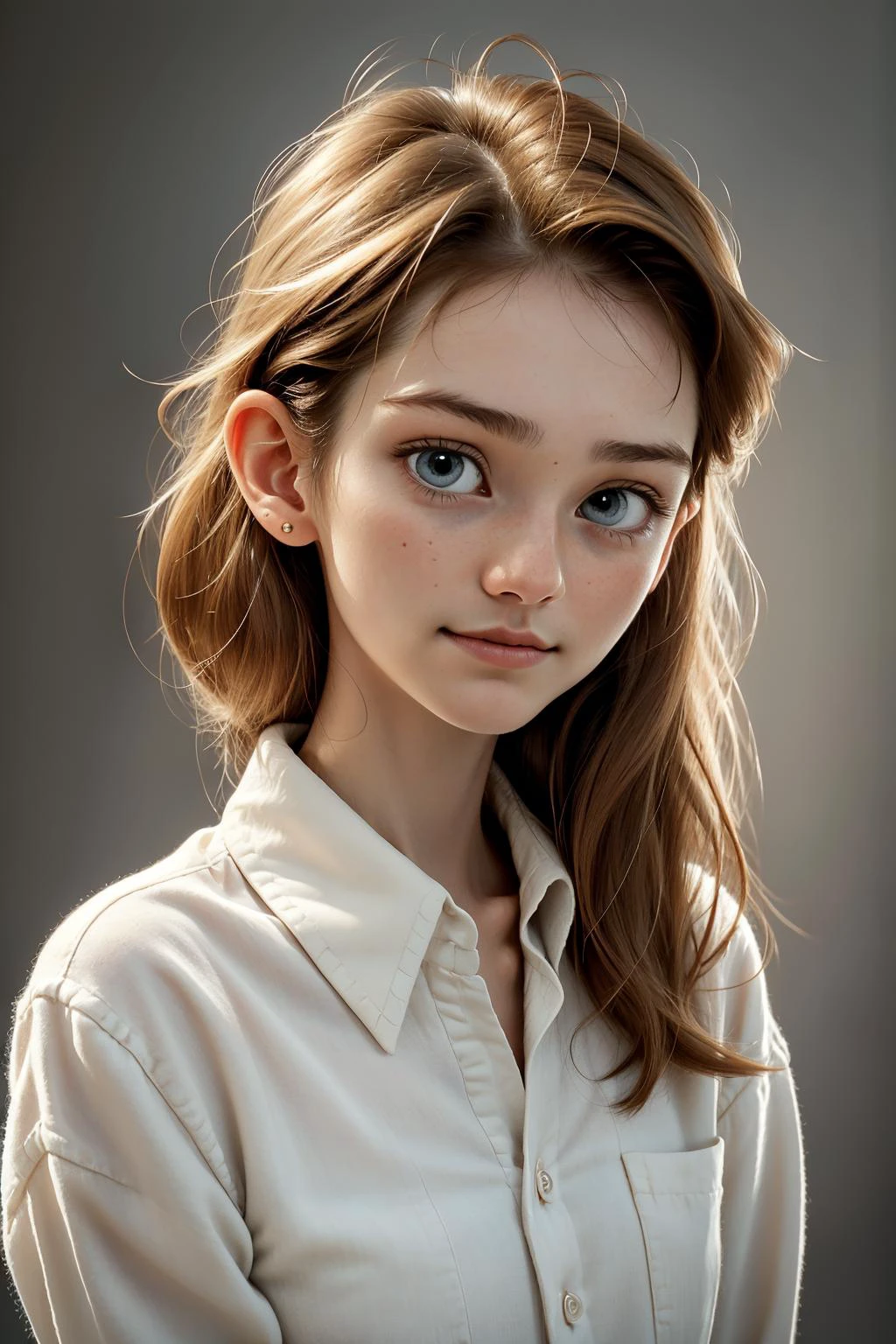 photo of a 18 year old woman, (plain background:1.3), epiC35mm, film grain, wool shirt, little small smile, AnnemarieKuus
photo of perfecteyes eyes, perfecteyes eyes