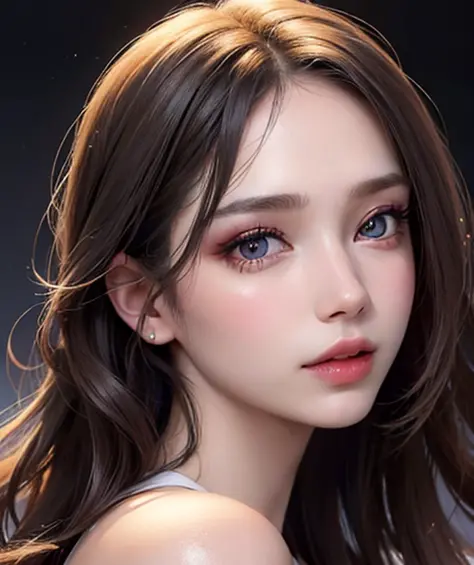 masterpiece, best quality, 8k, beautiful face, high detailed skin,hyper detailed,ultra high res, photorealistic, high resolution, ,lens flare, random hair,(same makeup for both eyes:1.5),perfect face,ralistic eyes, detailed lighting, detailed eyes,detailed skin, detailed shadows,ralistic skin,(opened mouth:1.02), (closed eyes:0.9),no make-up,,looking_at_viewer,