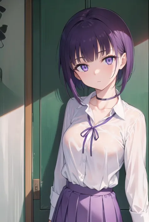 miyabisenpai, <lyco:miyabisenpai-lyco-nochekaiser:1>,
miyabi senpai, short hair, bangs, purple hair, (purple eyes:1.1),
break sk...