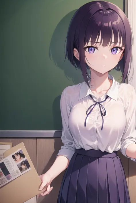 miyabisenpai, <lyco:miyabisenpai-lyco-nochekaiser:1>,
miyabi senpai, short hair, bangs, purple hair, (purple eyes:1.1),
break sk...