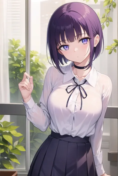 miyabisenpai, <lyco:miyabisenpai-lyco-nochekaiser:1>,
miyabi senpai, short hair, bangs, purple hair, (purple eyes:1.1),
break sk...