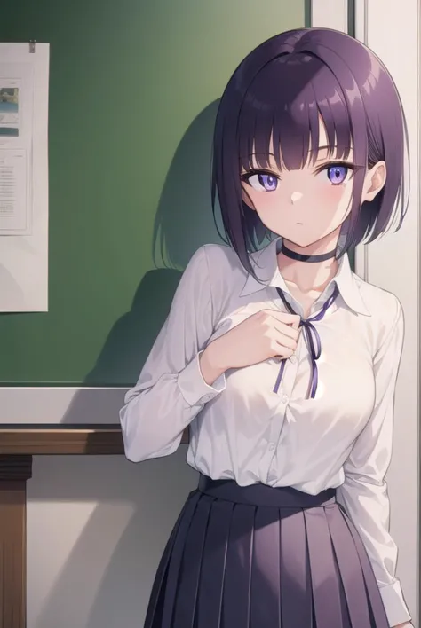 miyabisenpai, <lyco:miyabisenpai-lyco-nochekaiser:1>,
miyabi senpai, short hair, bangs, purple hair, (purple eyes:1.1),
break sk...